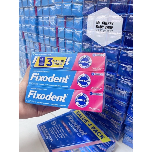 keo dán hàm giả Fixodent USA 68g