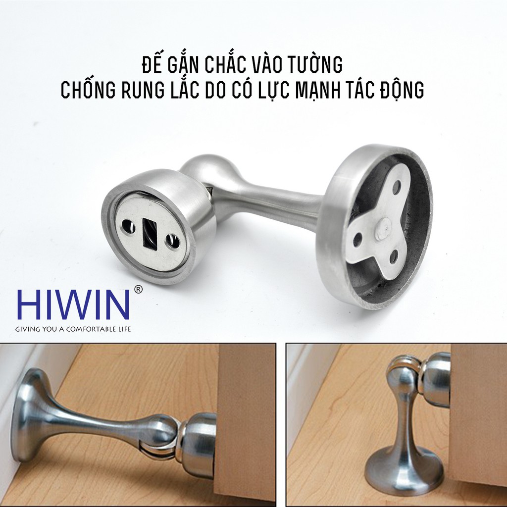 Hít cửa nam châm đế tròn kích thước nhỏ gọn inox 304 Hiwin Y-9001