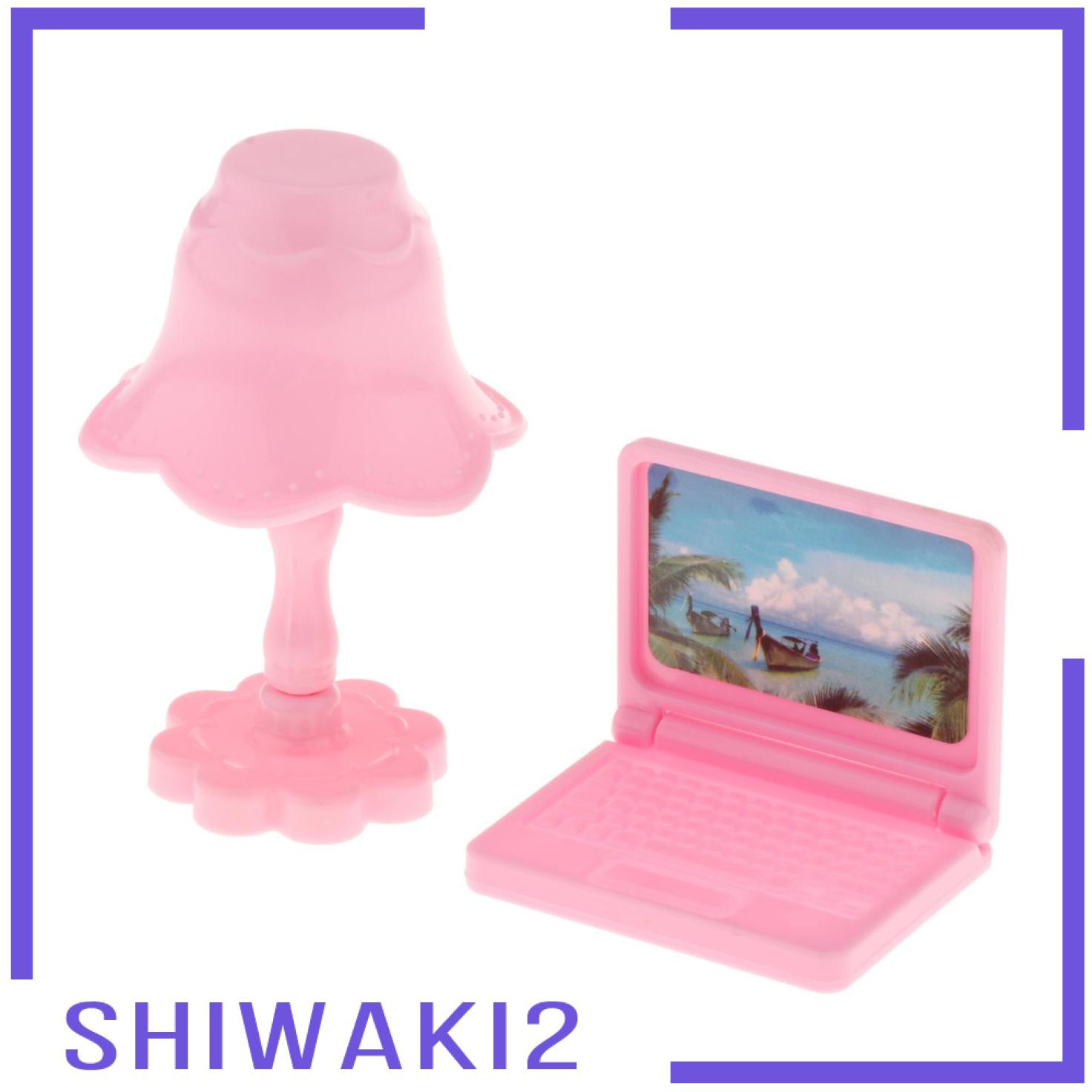 1 Bộ Bàn Máy Tính Laptop Mini Shiwaki2 Cho Nhà Búp Bê 1 / 12 1 / 6