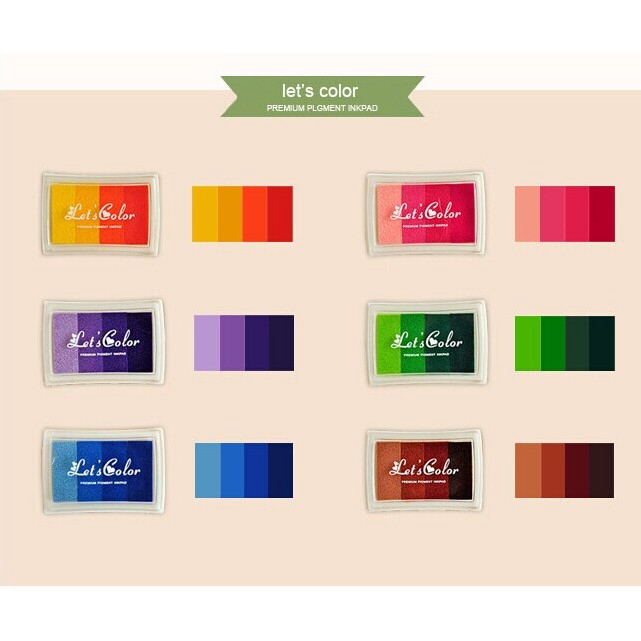 Hộp mực dấu nhiều màu