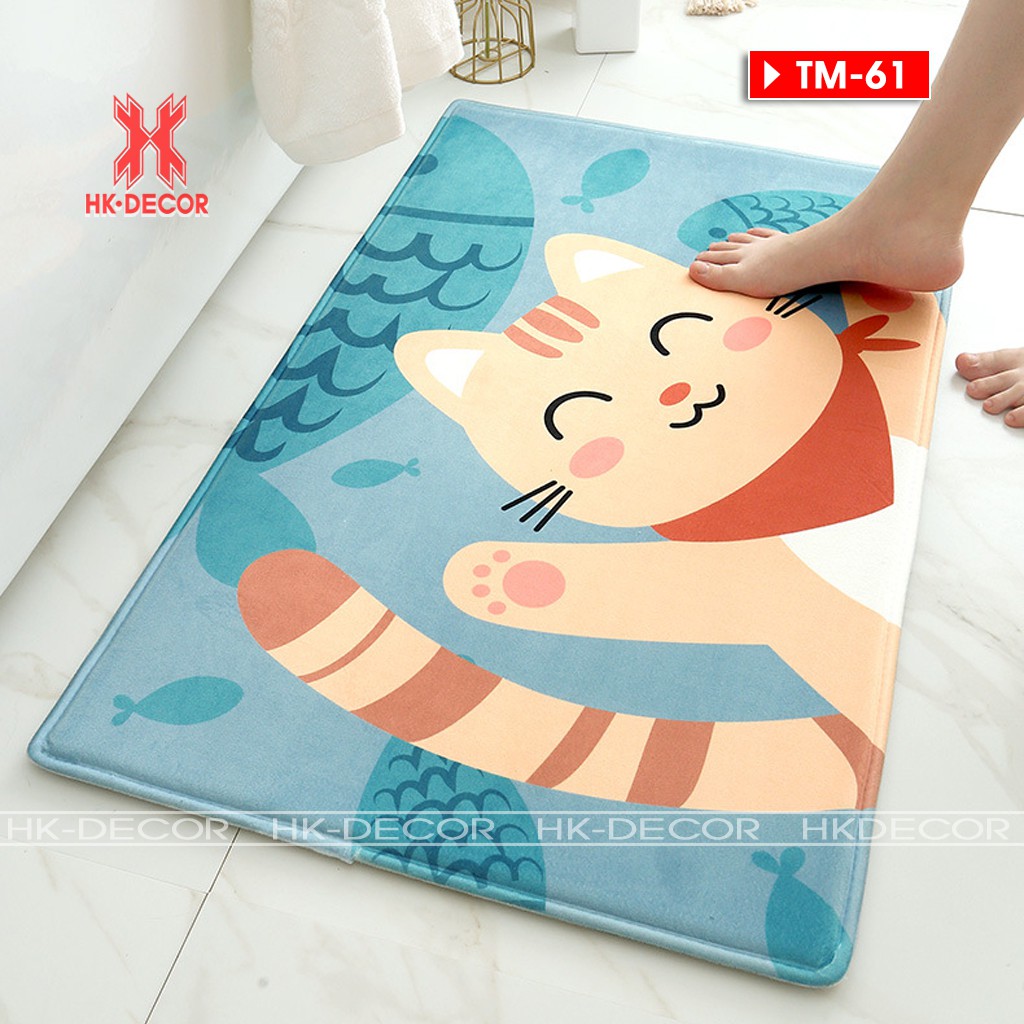 Thảm lau chân ⚜️FREESHIP⚜️ thảm trang trí cửa, bếp, phòng ngủ, phòng khách chất lông mịn, mềm và êm