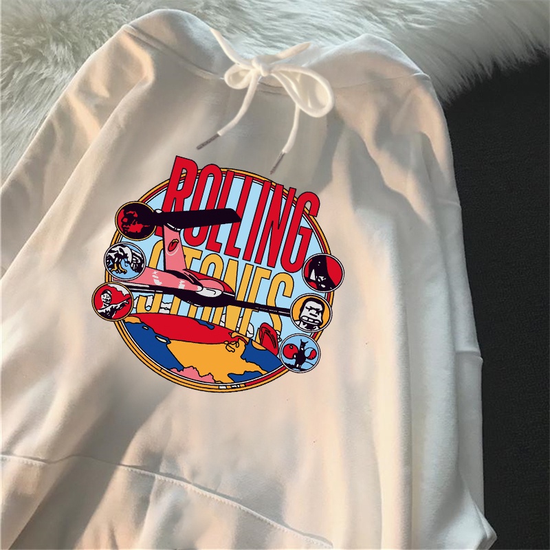 Áo Hoodie Dáng Rộng In Họa Tiết Phong Cách Học Sinh Dễ Phối Đồ