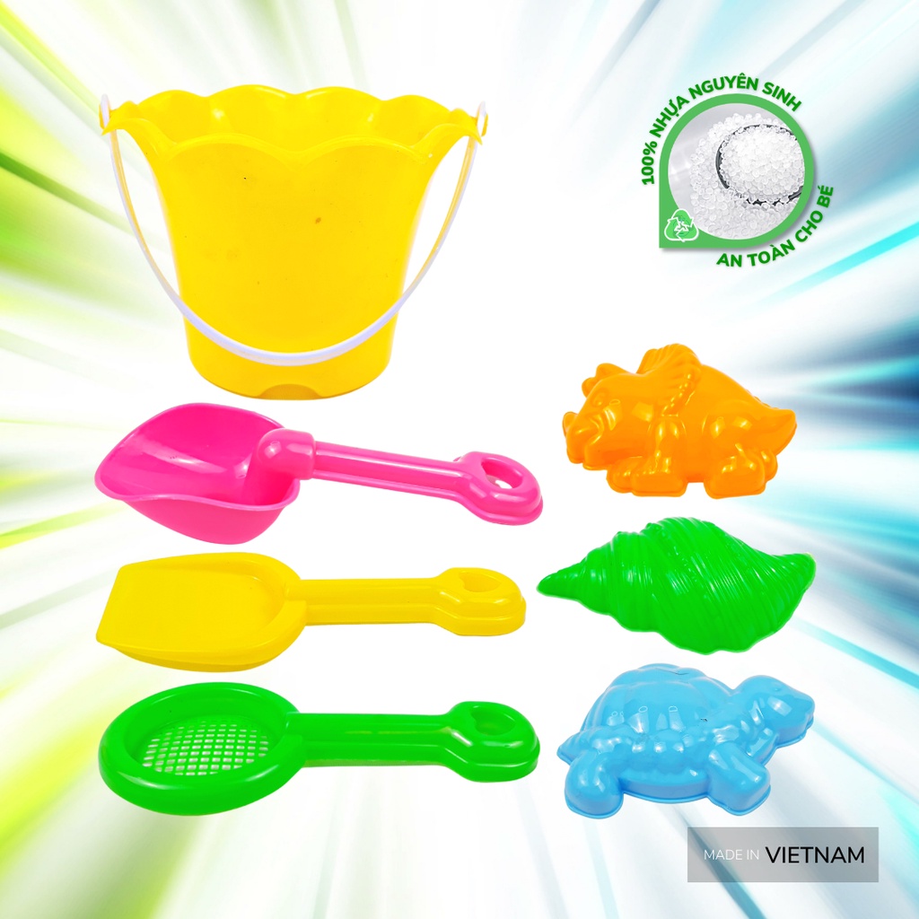 Đồ chơi xúc cát xô đi biển HT674