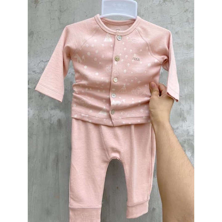 NOUS SALE - [Tổng hợp ] Bộ cài thẳng dài tay cho bé trai, bé gái từ sơ sinh đến 12 tháng ( nous velours )