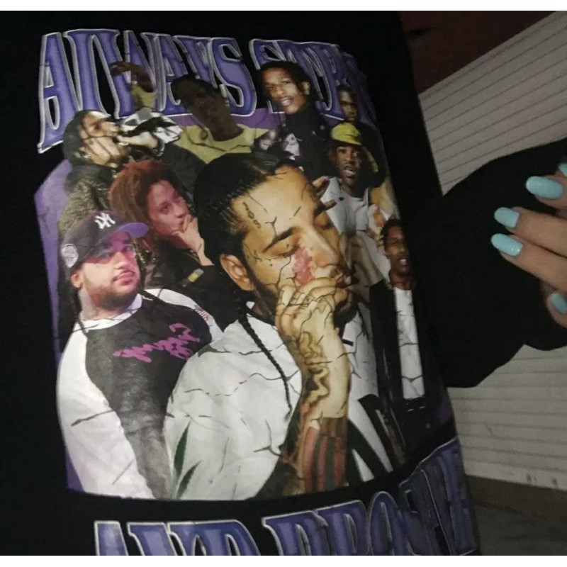 [ORDER] Áo Thun Tay Dài Long Sleeves A$AP Rocky Purple | BigBuy360 - bigbuy360.vn