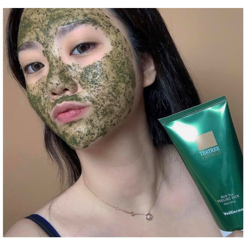 MẶT NẠ VI TẢO BIỂN TRÀ TRÀM HERB TOX PEELING PACK WELLDERMA