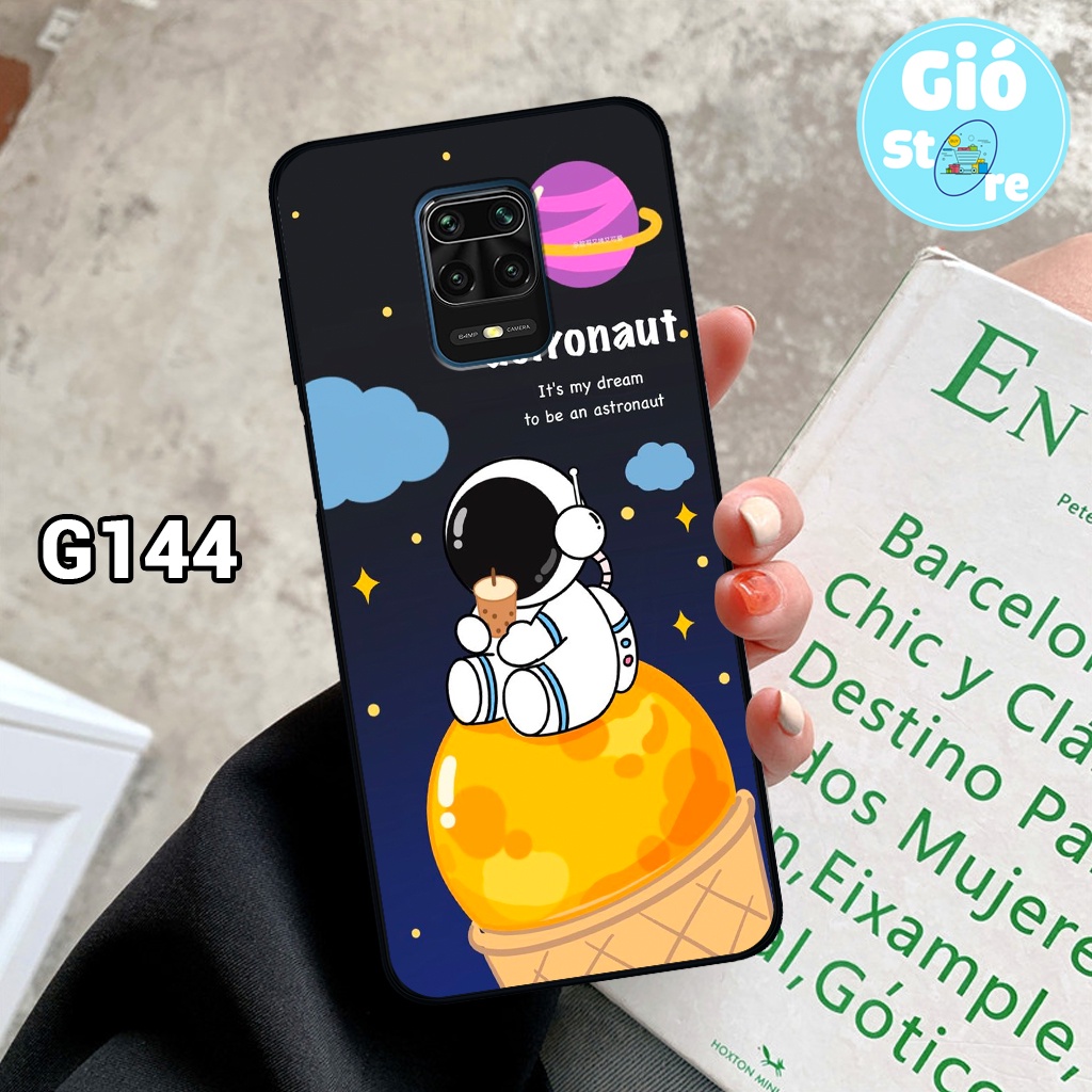 Ốp lưng XIAOMI REDMI NOTE 9/ NOTE 9S/ NOTE 9 PRO in hình vũ trụ, phi hành gia,lưng nhựa cứng viền dẻo