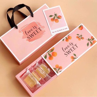Hộp bánh dứa mẫu hồng love if sweet