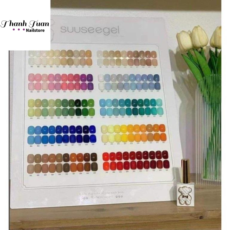 Set sơn gel 100 màu Suuseegel tặng kèm base top với bảng màu(sơn nail)  - Phụ kiện đồ nail