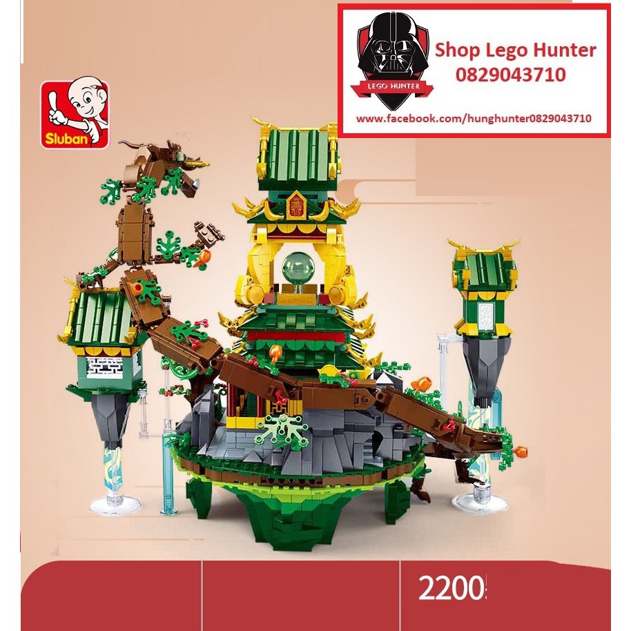 Sluban 0936 bộ đồ chơi lắp ráp Điện Thần Mộc Long 2200 chi tiết