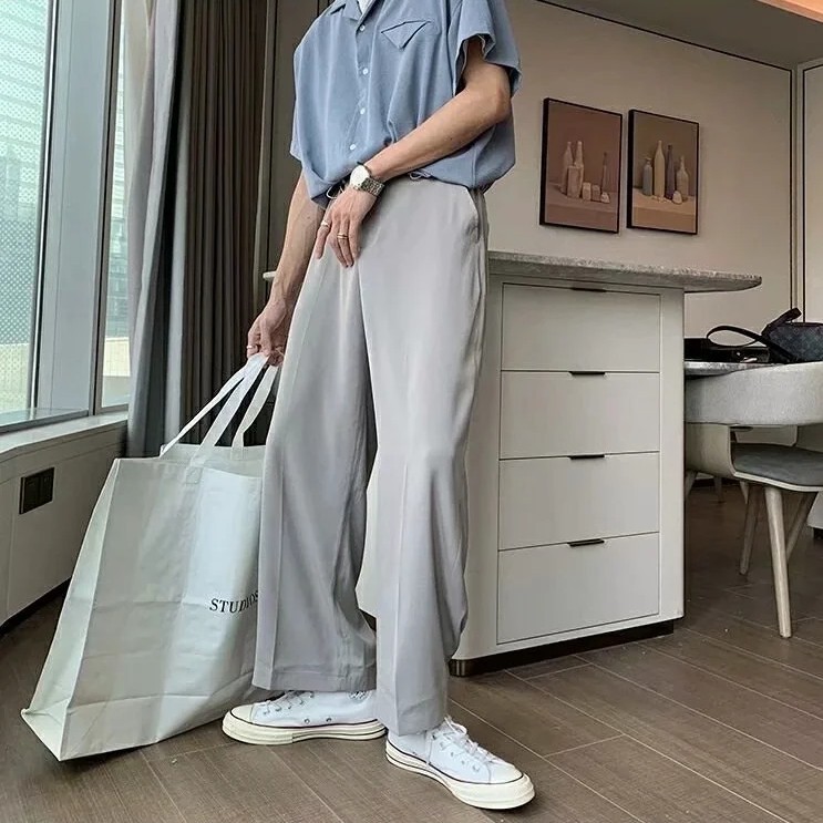 Quần dài ống rộng thời trang mùa hè dành cho nam kích thước S- 3XL