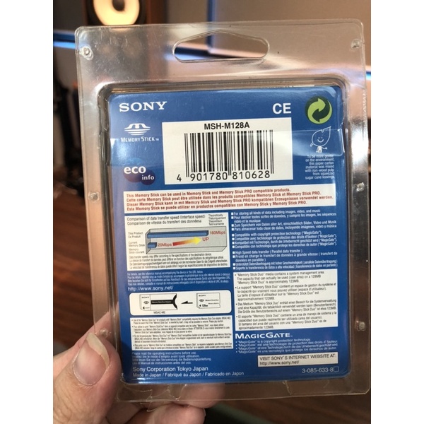 Thẻ nhớ Sony Memory Stick Duo:l 128 chính hãng nguyên vỉ