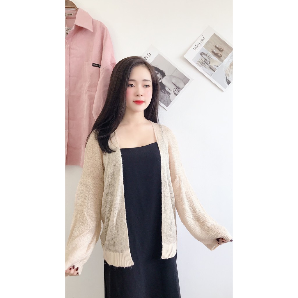 Áo Khoác Cadigan Len Mỏng Phong Cách Hàn Quốc | BigBuy360 - bigbuy360.vn