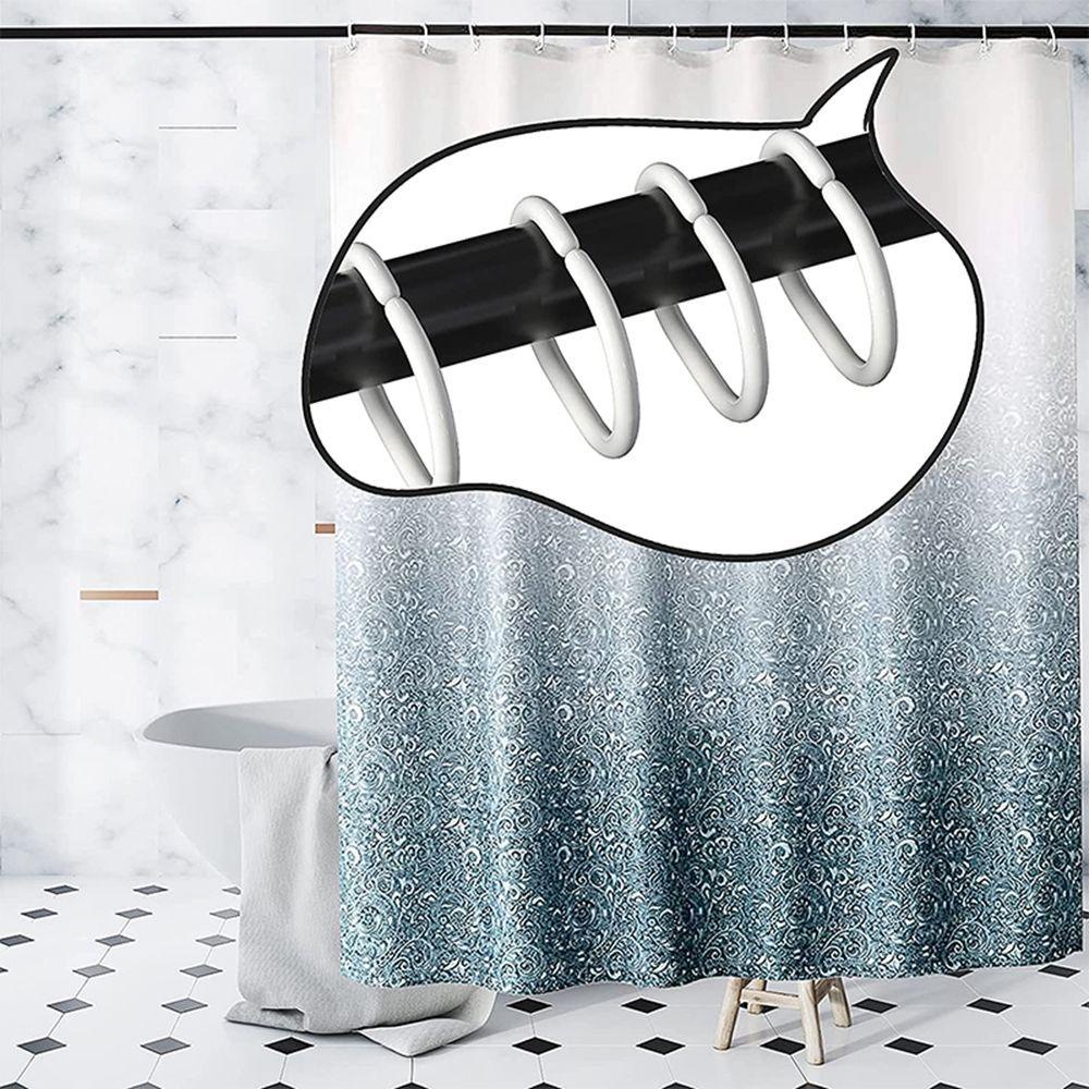 Móc Rèm Cửa Màu Trắng / Đen Hình Chữ C Thay Thế Tiện Dụng Cho Phòng Khách / Phòng Tắm