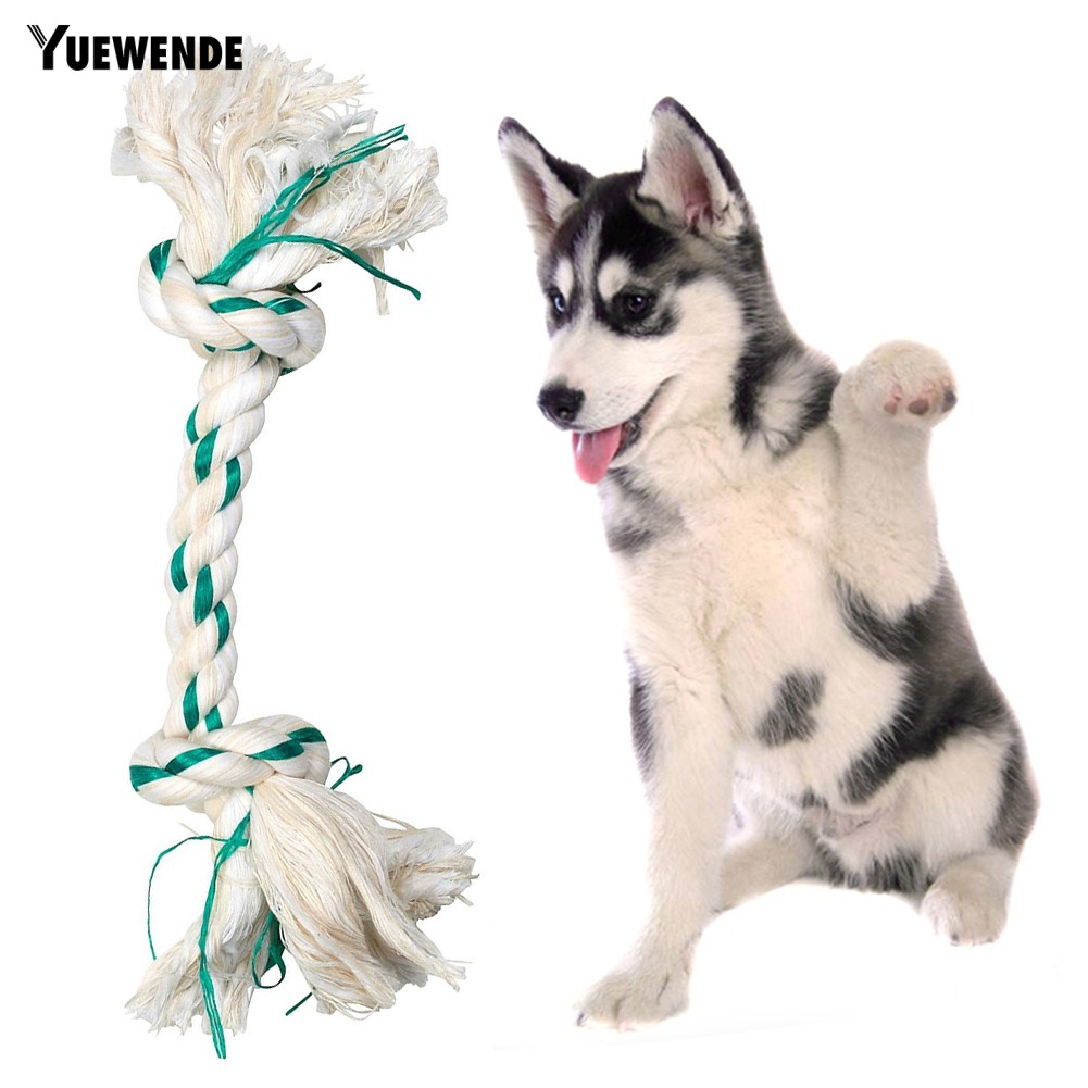 Đồ chơi gặm nhấm từ dây thừng cotton thắt nút đôi kiểu khúc xương dành cho chó cưng