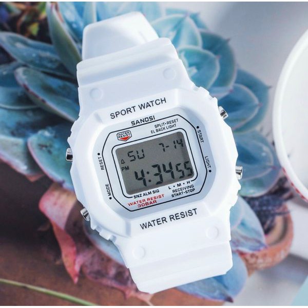 Đồng hồ thể thao unisex, máy điện tử, chống nước tốt, dây cao su thơm, phù hợp cho mọi lứa tuổi | BigBuy360 - bigbuy360.vn