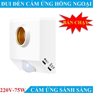 Đui đèn cảm ứng chuyển động hồng ngoại bật tắt tự động khi có người, đui đèn cảm biến hồng ngoại
