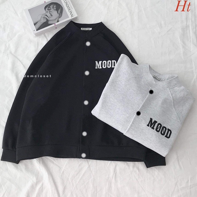 Áo bomber Mood cúc cài H2A866