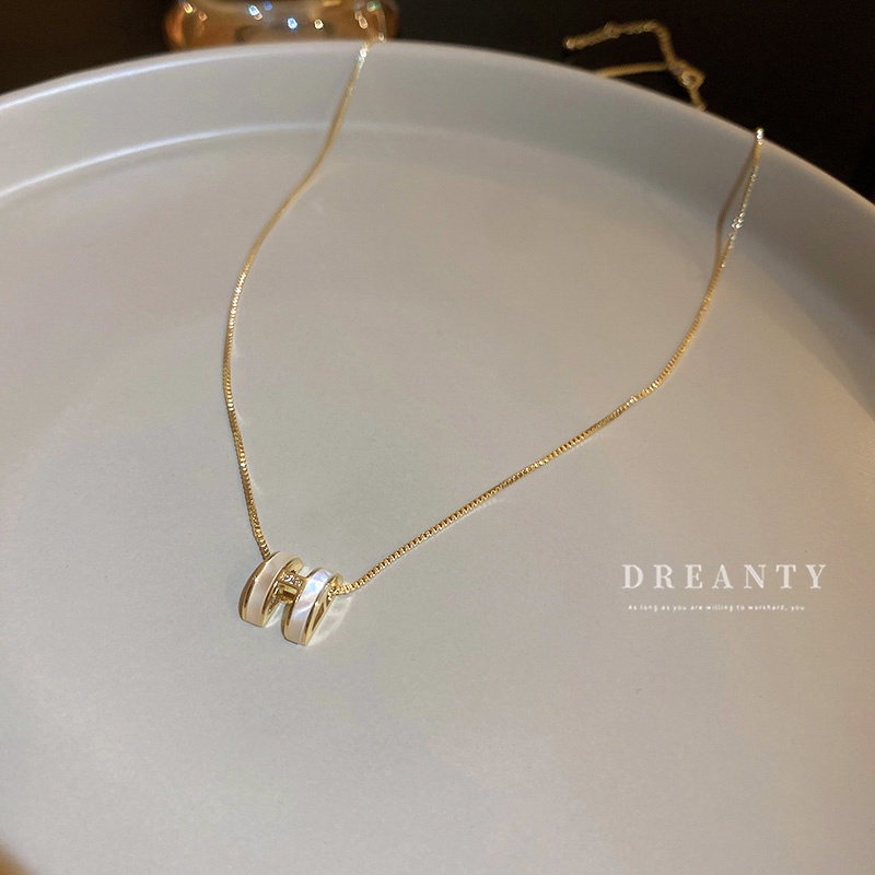 Dây Chuyền Mạ Vàng Mặt Chữ H Đính Đá Zircon Phong Cách Hàn Quốc Thời Trang Cho Nữ