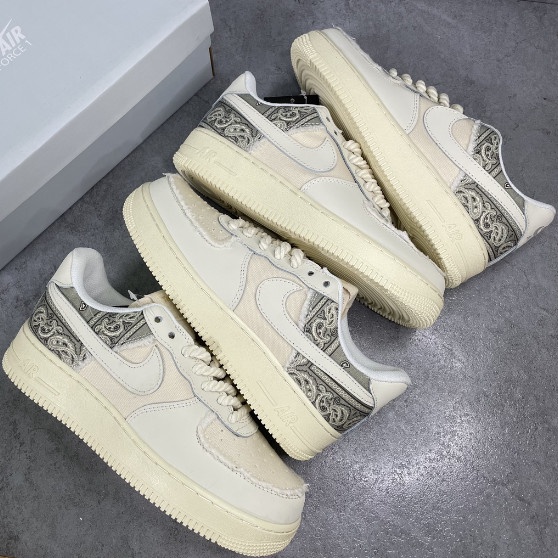 Giày _Nike Air Force 1 Thổ Cẩm, Dây Thừng Hàng SC Bản Trung Nam Nữ Cao Cấp, Full Box, Bill