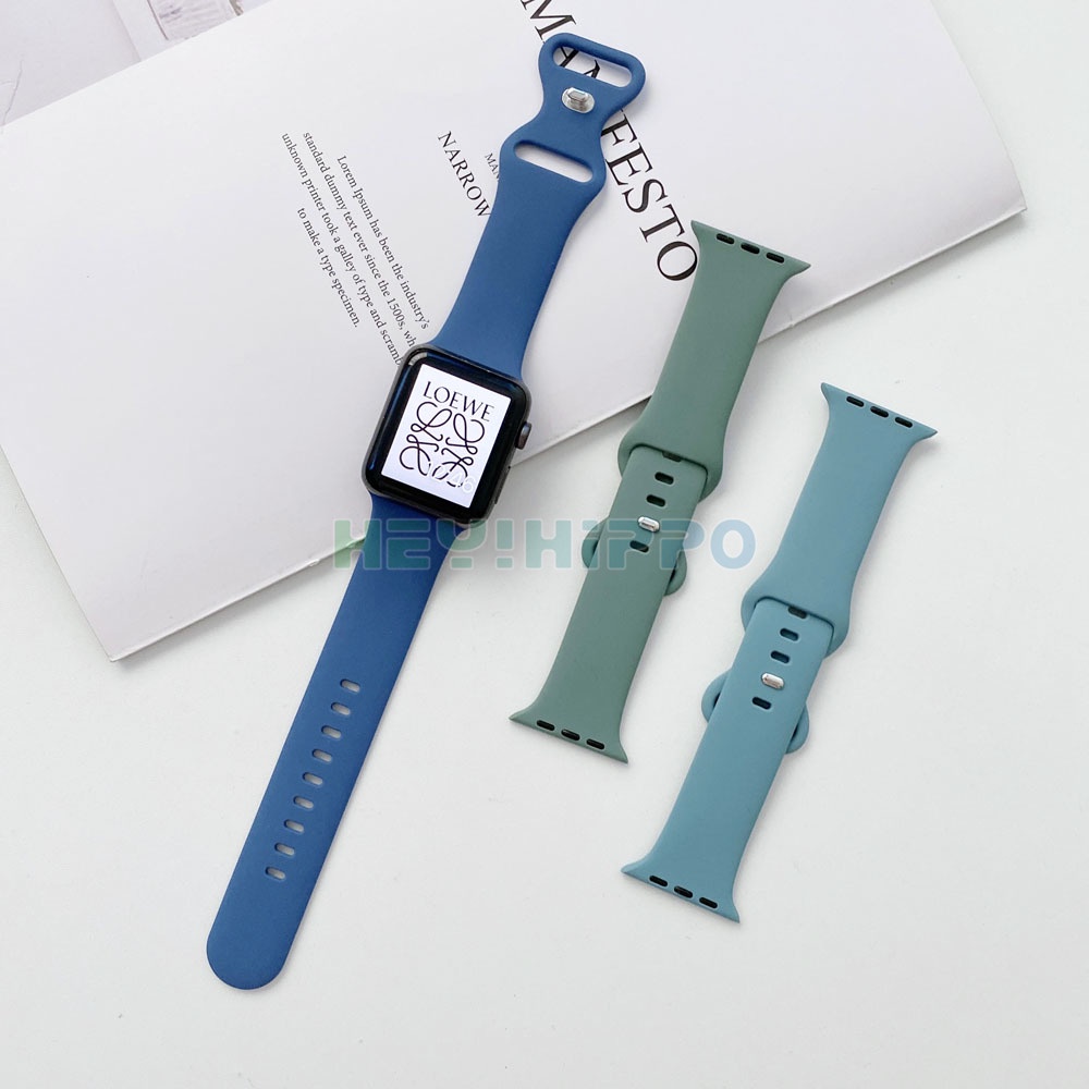 Dây đeo đồng hồ thông minh bằng silicone dẻo thay thế cho Apple iWatch 6 SE 5 4 3 2 1 38mm 42mm 40mm 44mm