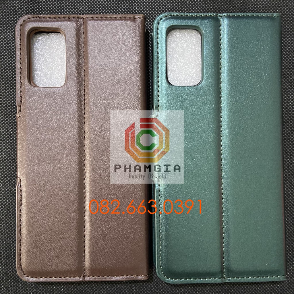 Bao da Oppo A52 A92 chất da siêu bền, nắp gập, có ngăn đựng thẻ tiện lợi