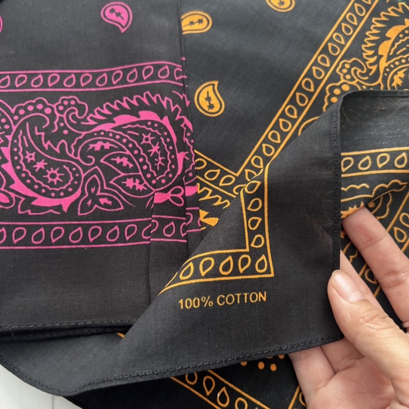 Khăn bandana màu neon size 55x55cm cotton