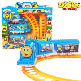 Bộ đồ chơi trẻ em Lắp ráp đường ray tàu hỏa Thomas nhiều chi tiết Đồchơitrẻem (hình thật, có sẵn)