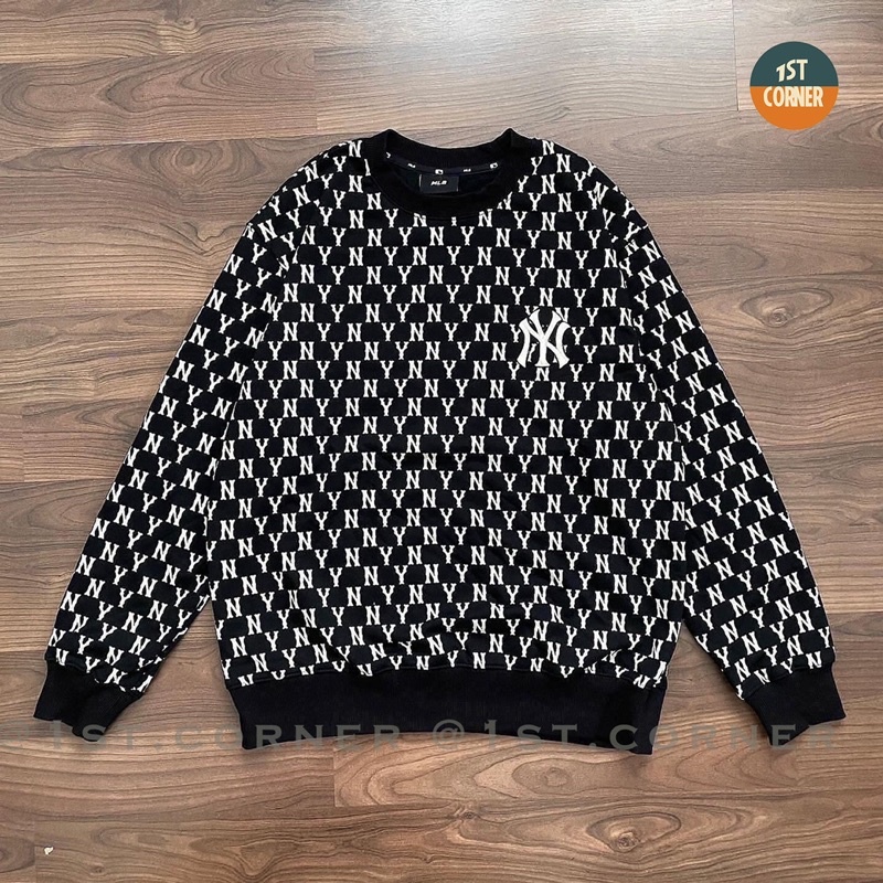 Áo Sweater nỉ da cá MLB - MONOGRAM NEW YORK YANKEES
