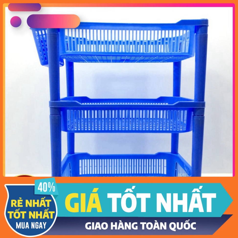 Giá để bát⚡️FREESHIP⚡️ Kệ bát nhựa 2 3 tầng Việt Nhật màu xanh có ống đũa.Kệ để đồ đa năng.