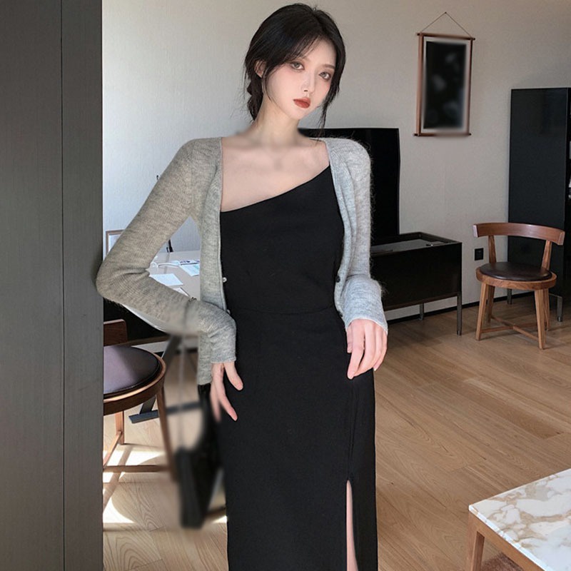 Đầm Nữ Hai Dây Dáng Dài Ôm Sát Quyến Rũ Hợp Thời Trang Mùa Thu