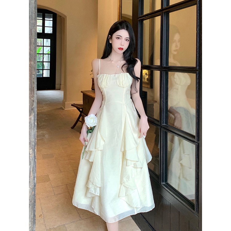 JaneQ Đầm tiểu thư nhẹ nhàng Vintage Bắc Âu