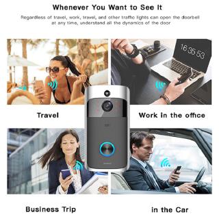 Wireless WiFi DoorBell Smart Video Phone Door Visual Ring Intercom Secure Camera