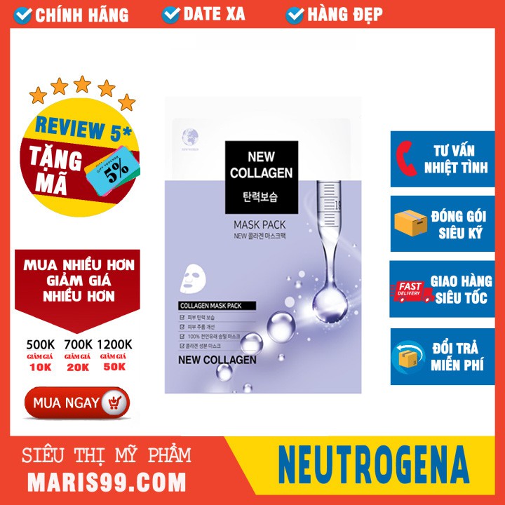 Mặt nạ dưỡng da Collagen New, Mặt nạ Hàn Quốc cao cấp giúp cung cấp độ ẩm và tái tạo da.