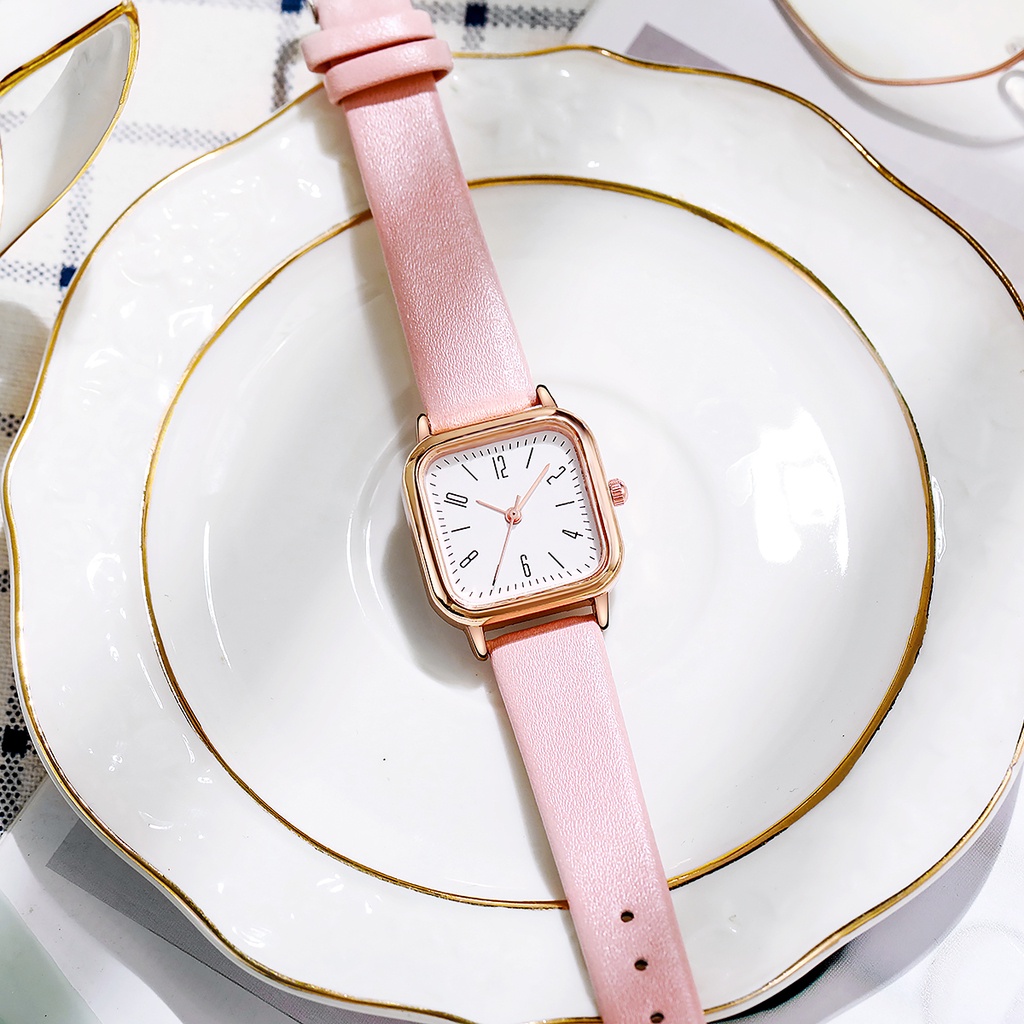 Đồng Hồ Quartz Nữ Mặt Vuông Dây Da Thời Trang | BigBuy360 - bigbuy360.vn