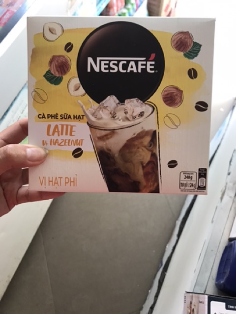 Hộp cà phê hoà tan Nescafe sữa hạt vị hạnh nhân, vị hạt phỉ