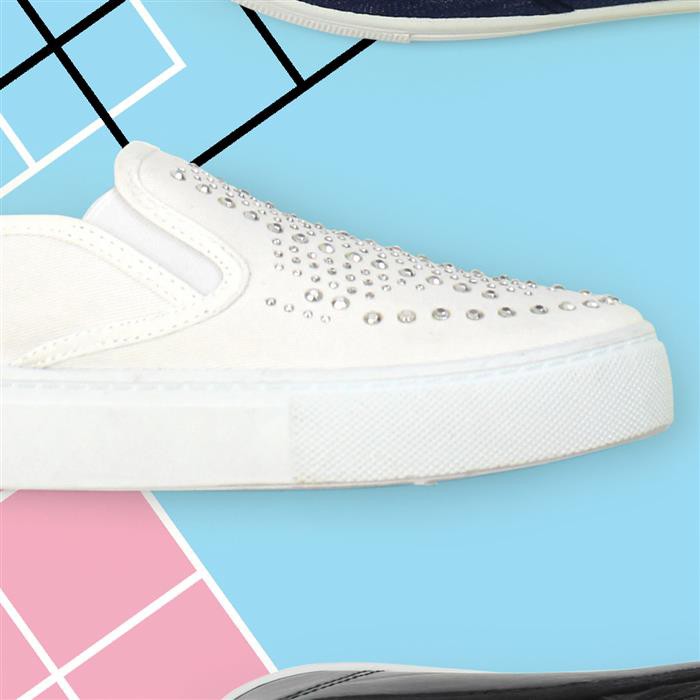 Giày Slipon nhũ Unisex nam nữ đều đi được. Chất -Đẹp - BIG SIZe 43 | BigBuy360 - bigbuy360.vn