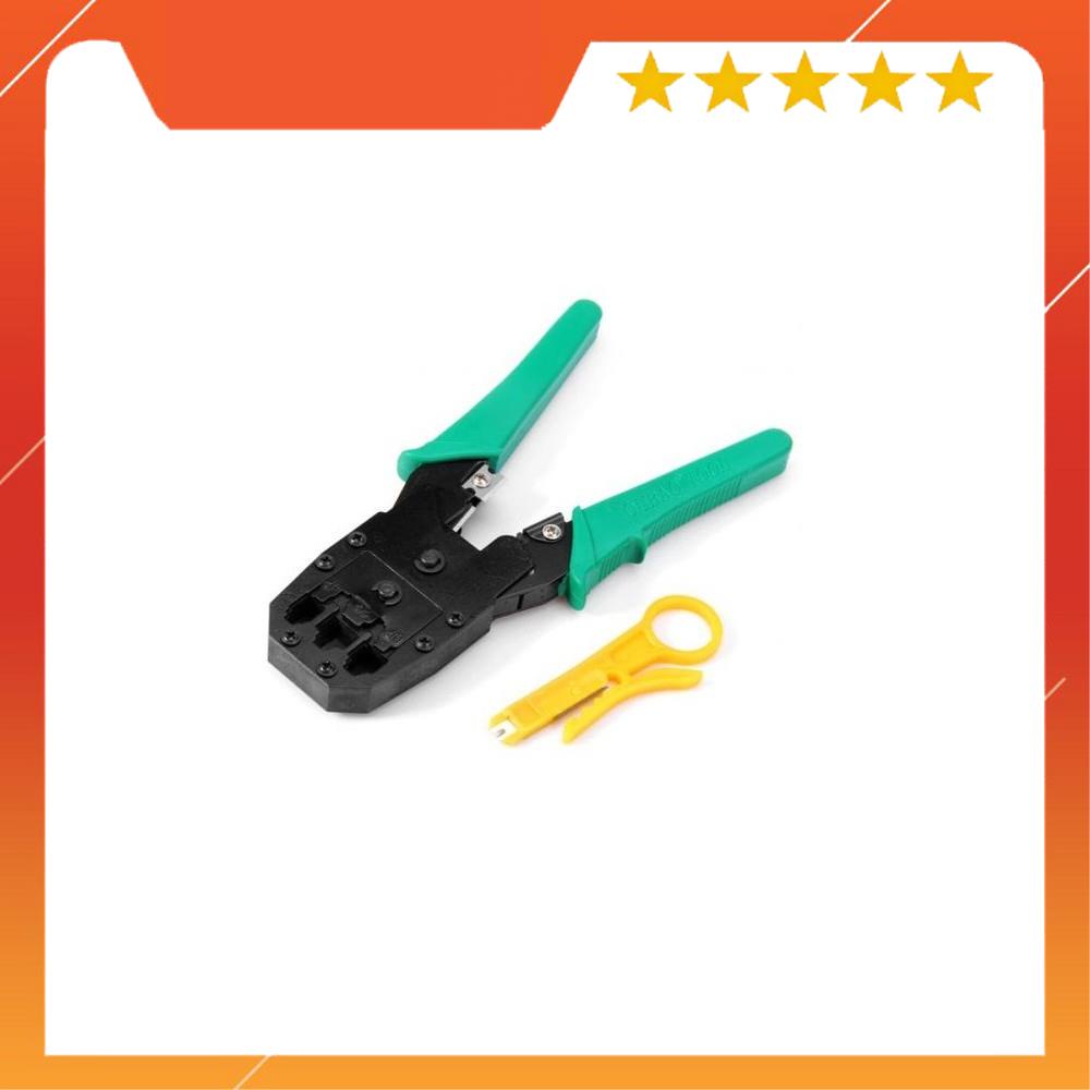 Kềm Bấm Mạng Đa Năng (Xanh) Tặng Kèm Dụng Cụ Tuốt Dây Cáp -SGT-