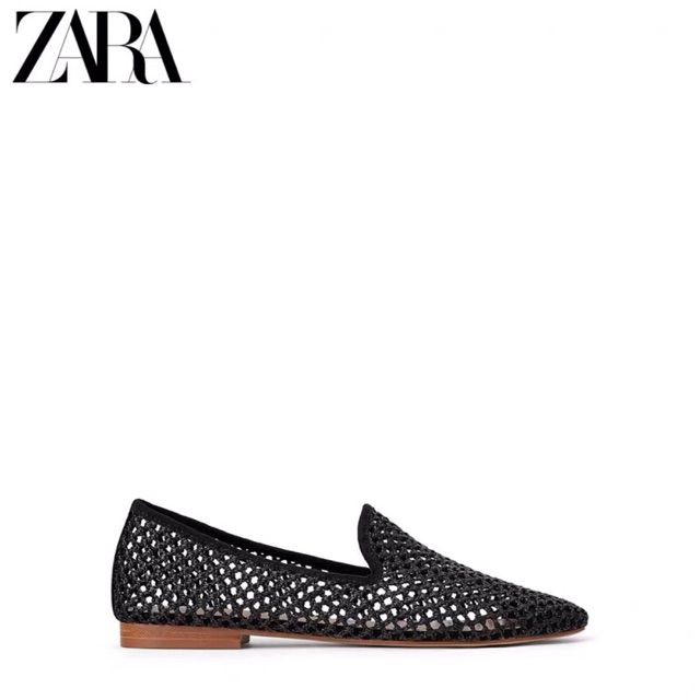 Slipon lưới đay màu đen hiệu Zara Auth 100%