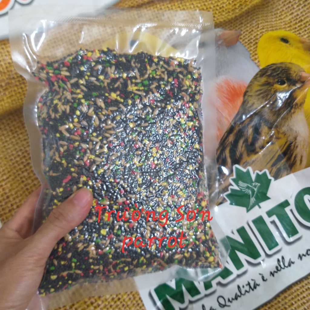 0,5kg/1kg hạt trộn có bánh biscuit cho chim yến chuyên hót T2 Mannitoba (Ý)