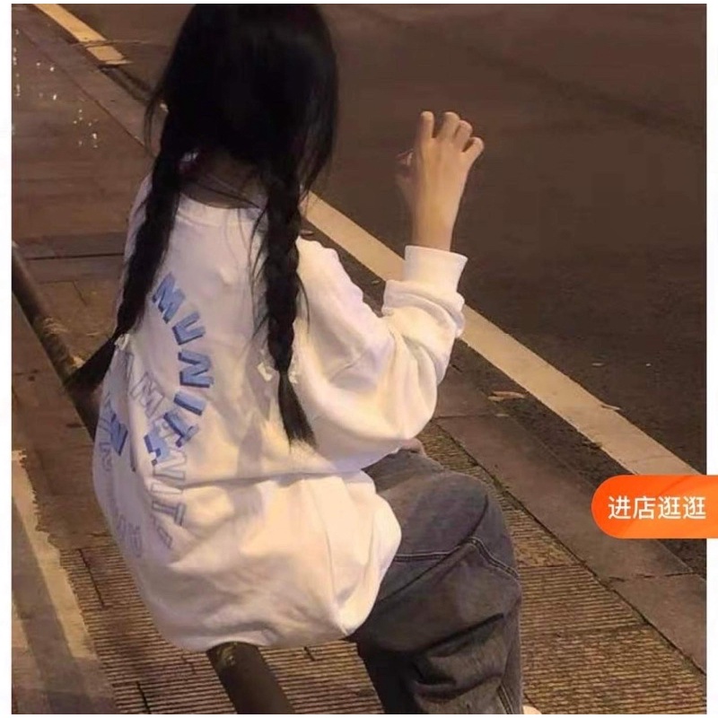 Áo Sweater Nỉ Bông In Thu Đông Ulzzang Unisex Form Rộng