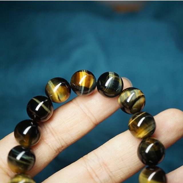 Hạt tròn Tiger's Eye làm đồ handmade