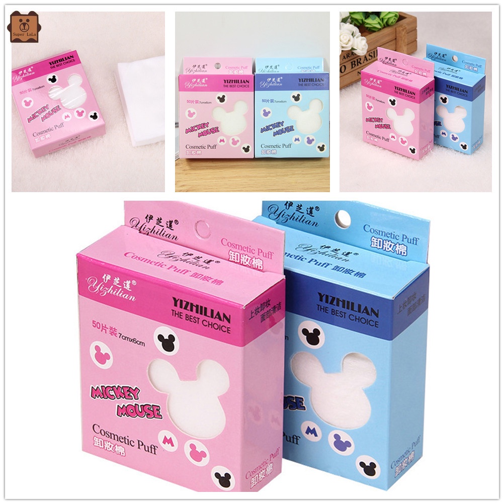 [Hàng mới về] Bộ 50 miếng bông tẩy trang bằng vải không dệt dùng một lần tiện dụng mới