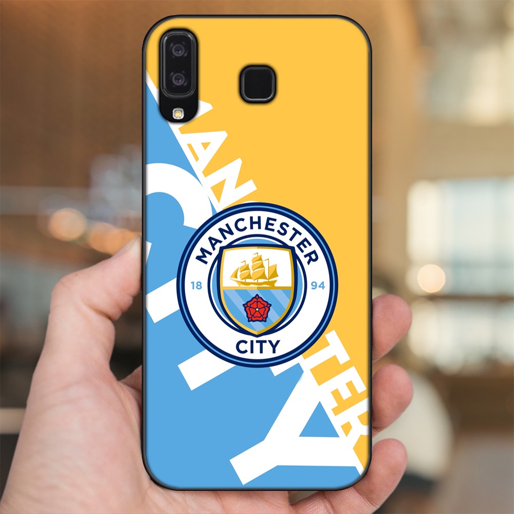 Ốp lưng Samsung A8 Star viền đen in hình Manchester City MC