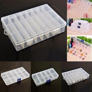 Hộp Trong Suốt 24/15/10 Ngăn Đựng Trang Sức, Thuốc, Vật Dụng Cá Nhân Đa Năng, Tiện Dụng