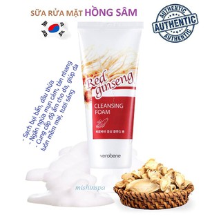 Sữa Rửa Mặt Hồng Sâm_VEROBENE RED GINSENG CLEANSING FOAM 150ml