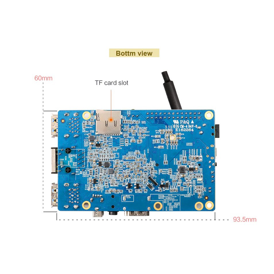 Orange Pi 3 chip H6 RAM 2GB 4 cổng USB 3.0 Wifi LAN Giga và PCIe | BigBuy360 - bigbuy360.vn