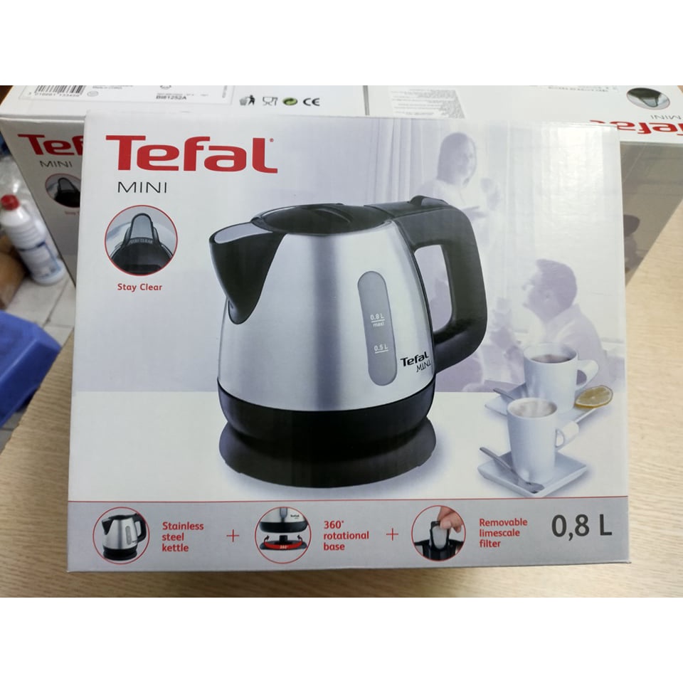 Tefal- Ấm siêu tốc mini 0.8L cực kì tiện lợi BI81252A- Hàng chính hãng bảo hành 2 năm