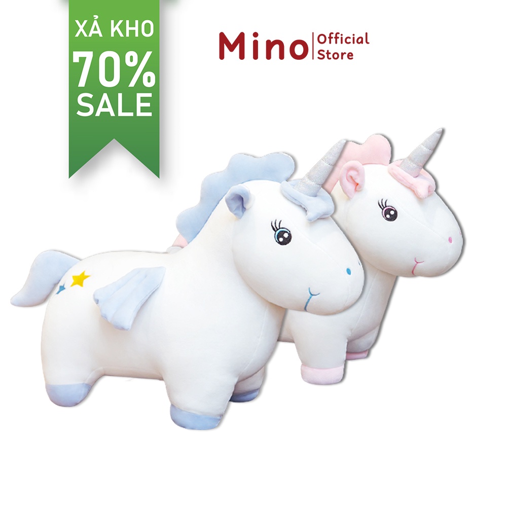 [Mã BMBAU50 giảm 7% đơn 99K] Gấu Bông Ngựa Pony 1 Sừng Phiên Bản Kỳ Lân Mới Size 50cm Mềm Mịn MINO TH82