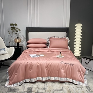 (6 màu) Chăn Ga Gối Lụa Thái 4 Món - Chăn Chần Hè - Ga Gối Khách Sạn Cao Cấp